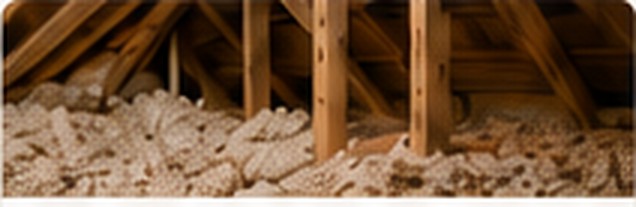 Attic structure showing rodent entry areas