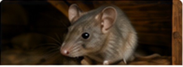 Rodent in an attic or crawl-space area