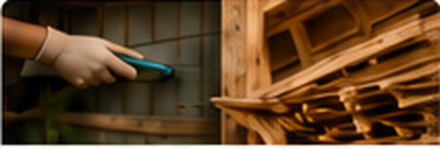 Termite treatment at wood framing